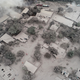 El Rodeo, a small community to the north of Volcan de Fuego, covered in ash.